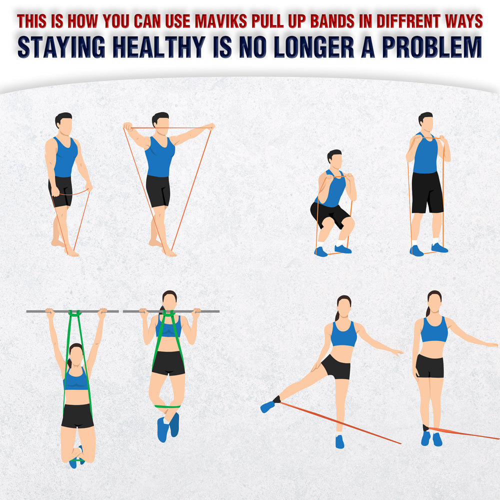 MAVIKS Pull-Up Assistance Bands Set of 5 – Heavy-Duty Resistance Bands for Pull-Ups, Strength Training, Powerlifting, Mobility & Full Body Workout – Exercise Bands for Men & Women MAVIKS Pull-Up Assistance Bands Set of 5 – Heavy-Duty Resistance Bands for Pull-Ups, Strength Training, Powerlifting, Mobility & Full Body Workout – Exercise Bands for Men & Women