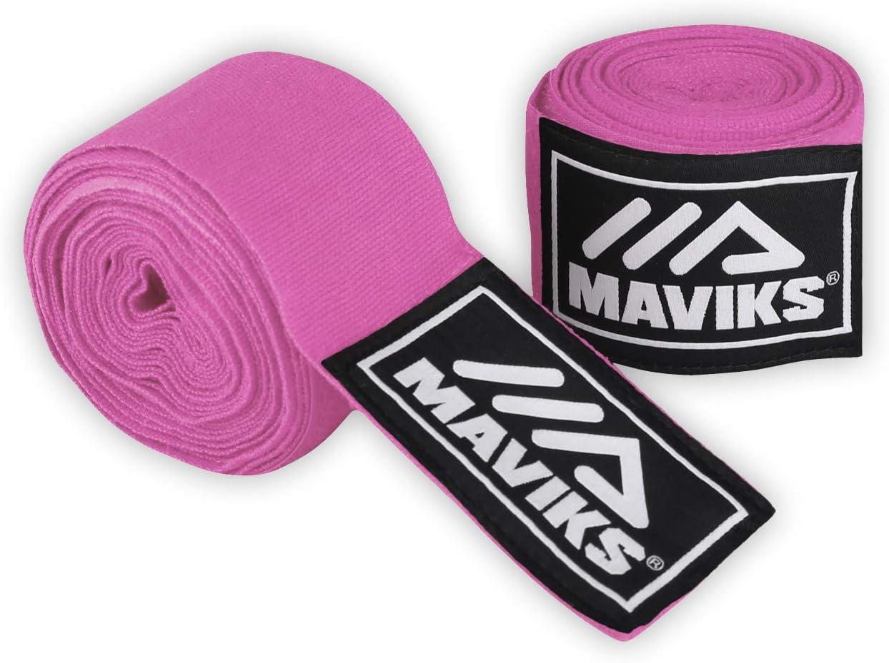 MAVIKS Boxing Hand Wraps 120 and 180 inch Bandages for Martial Arts Kickboxing Muay Thai MMA Training Sparring Men Women Inner Gloves Elastic Hand Wraps with Thumb Loop MAVIKS Boxing Hand Wraps 120 and 180 inch Bandages for Martial Arts Kickboxing Muay Thai MMA Training Sparring Men Women Inner Gloves Elastic Hand Wraps with Thumb Loop