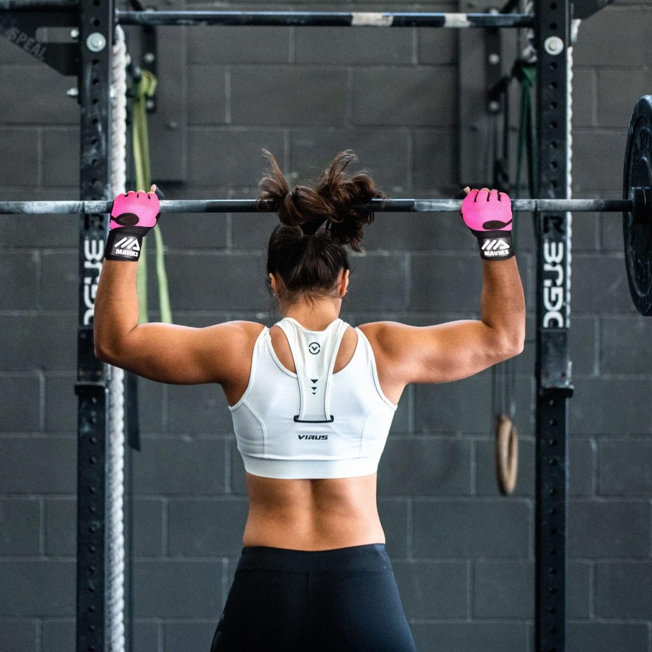 MAVIKS Gym Weight Lifting Fitness Workout Gloves with Wrist Wrap Straps for Women & Men, Gym Gloves For CrossFit Training, Pull Ups, Weightlifting, Calisthenics, Powerlifting, Cycling MAVIKS Gym Weight Lifting Fitness Workout Gloves with Wrist Wrap Straps for Women & Men, Gym Gloves For CrossFit Training, Pull Ups, Weightlifting, Calisthenics, Powerlifting, Cycling