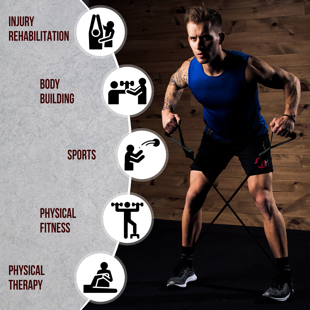 Power Resistance Bands Set of 5 β Heavy-Duty Powerlifting & Strength Training Bands for Men & Women β Workout Bands for Deadlifts, Squats, CrossFit & Full Body Fitness Power Resistance Bands Set of 5 β Heavy-Duty Powerlifting & Strength Training Bands for Men & Women β Workout Bands for Deadlifts, Squats, CrossFit & Full Body Fitness