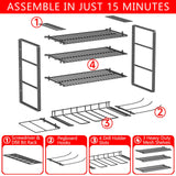 Power Tool Organizer Wall Mount β 4 Tier Tool Storage Rack with 4 Drill Holders, Wall Mounted Utility Shelf for Garage Organization and Workshop Storage Power Tool Organizer Wall Mount β 4 Tier Tool Storage Rack with 4 Drill Holders, Wall Mounted Utility Shelf for Garage Organization and Workshop Storage