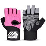MAVIKS Gym Weight Lifting Fitness Workout Gloves with Wrist Wrap Straps for Women & Men, Gym Gloves For CrossFit Training, Pull Ups, Weightlifting, Calisthenics, Powerlifting, Cycling MAVIKS Gym Weight Lifting Fitness Workout Gloves with Wrist Wrap Straps for Women & Men, Gym Gloves For CrossFit Training, Pull Ups, Weightlifting, Calisthenics, Powerlifting, Cycling