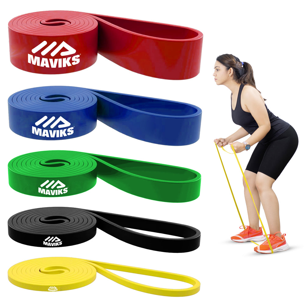 MAVIKS Pull-Up Assistance Bands Set of 5 – Heavy-Duty Resistance Bands for Pull-Ups, Strength Training, Powerlifting, Mobility & Full Body Workout – Exercise Bands for Men & Women