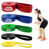 MAVIKS Pull-Up Assistance Bands Set of 5 – Heavy-Duty Resistance Bands for Pull-Ups, Strength Training, Powerlifting, Mobility & Full Body Workout – Exercise Bands for Men & Women
