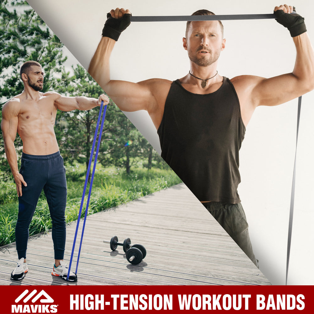 MAVIKS Pull-Up Assistance Bands Set of 5 – Heavy-Duty Resistance Bands for Pull-Ups, Strength Training, Powerlifting, Mobility & Full Body Workout – Exercise Bands for Men & Women