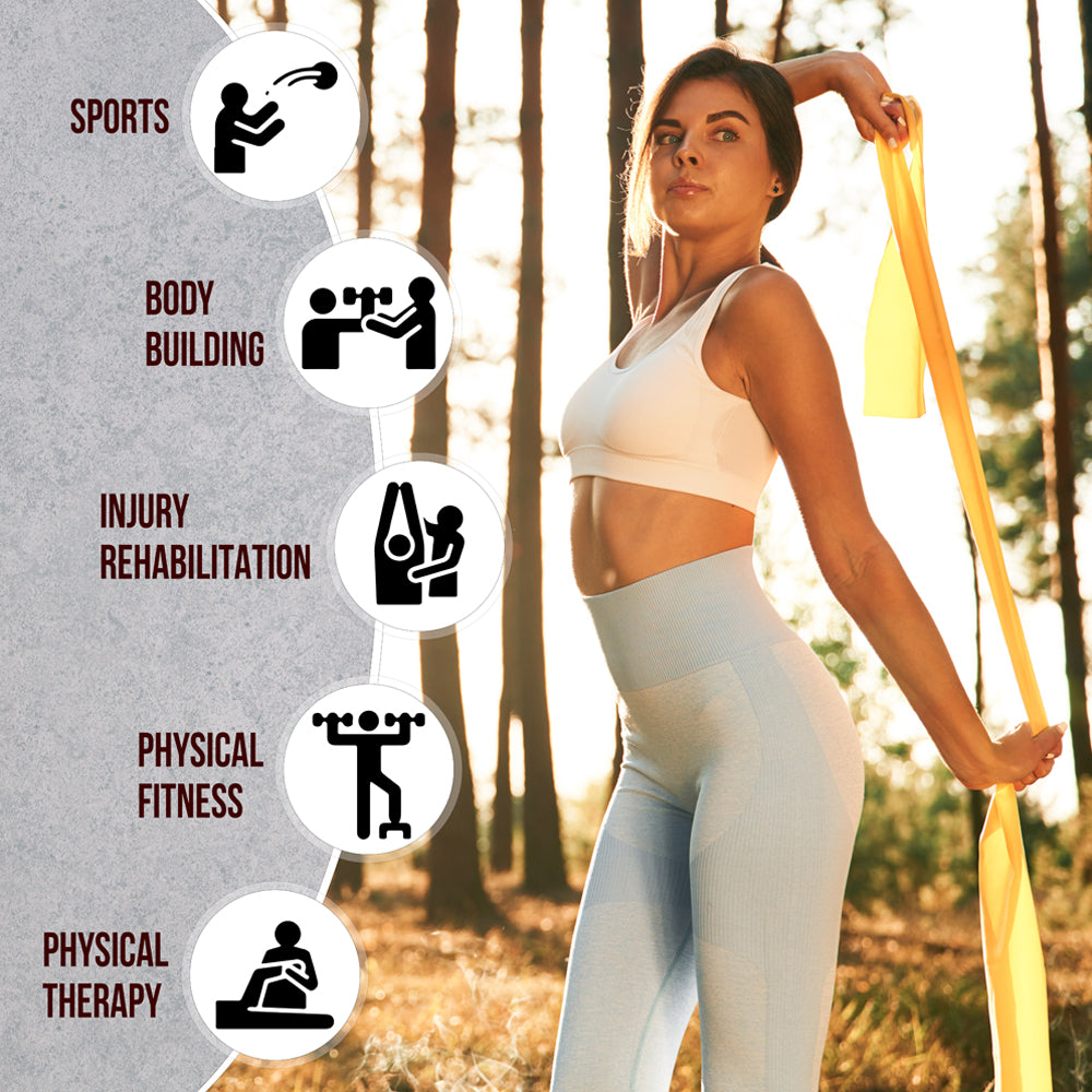 MAVIKS Stretch Bands for Exercise and Flexibility – Set of 5 Elastic Bands for Men and Women, Physical Therapy, Stretching, Mobility, Yoga & Home Fitness