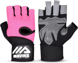 MAVIKS Gym Weight Lifting Fitness Workout Gloves with Wrist Wrap Straps for Women & Men, Gym Gloves For CrossFit Training, Pull Ups, Weightlifting, Calisthenics, Powerlifting, Cycling