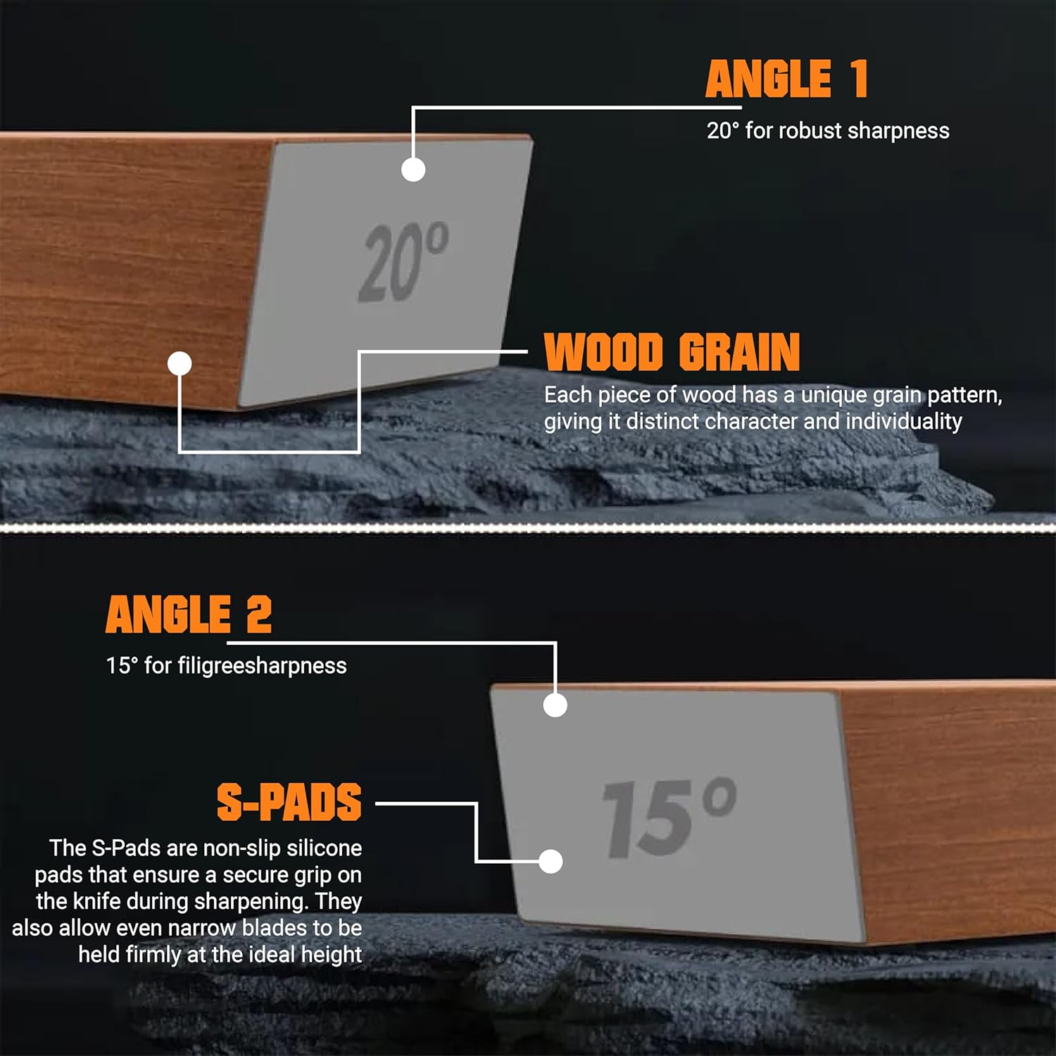 Rolling Knife Sharpener Kit Ceramic and Diamond Plated Knives Sharpener Polishing Disc Adjustable 15 20 Angles Non Slip Base for Precision Knife Sharpening with Leather Strop