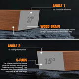 Rolling Knife Sharpener Kit Ceramic and Diamond Plated Knives Sharpener Polishing Disc Adjustable 15 20 Angles Non Slip Base for Precision Knife Sharpening with Leather Strop