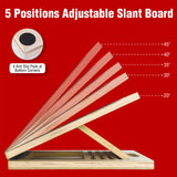 Professional Adjustable Calf Stretcher Slant Board for Squats for Ankle and Achilles Stretching, Posture Wooden Slant Board for Calf Stretching, Squat Wedge for Physical therapy & Exercise