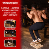 Professional Adjustable Calf Stretcher Slant Board for Squats for Ankle and Achilles Stretching, Posture Wooden Slant Board for Calf Stretching, Squat Wedge for Physical therapy & Exercise