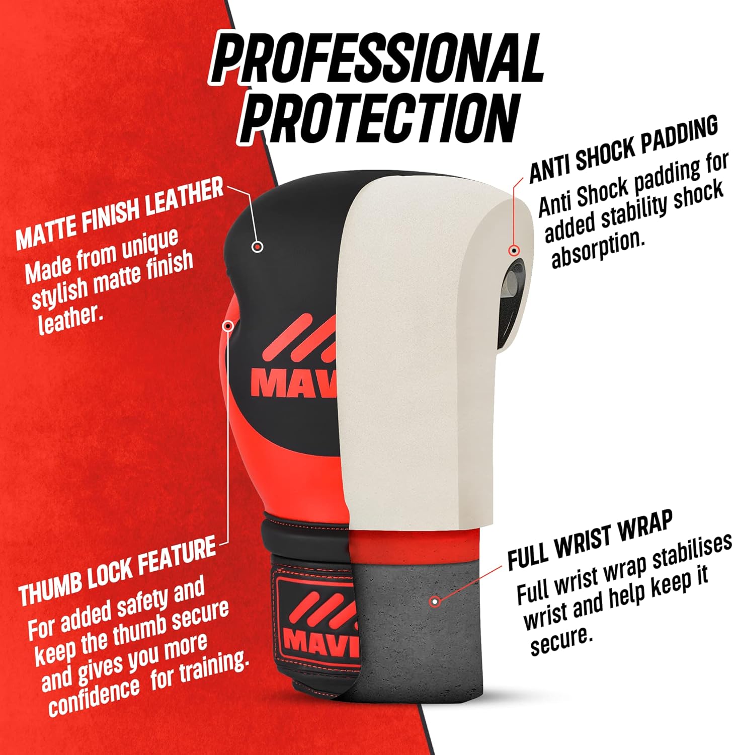 Boxing Gloves for Men and Women Non Toxic Kickboxing Gloves for Muay Thai, Sparring MMA Training Punching Heavy Bag Mitts