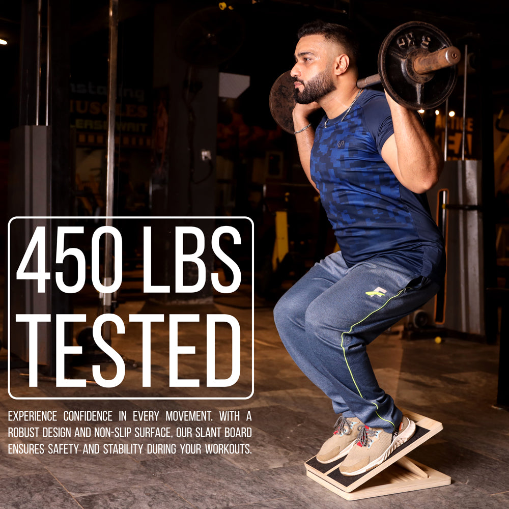 Professional Adjustable Calf Stretcher Slant Board for Squats for Ankle and Achilles Stretching, Posture Wooden Slant Board for Calf Stretching, Squat Wedge for Physical therapy & Exercise