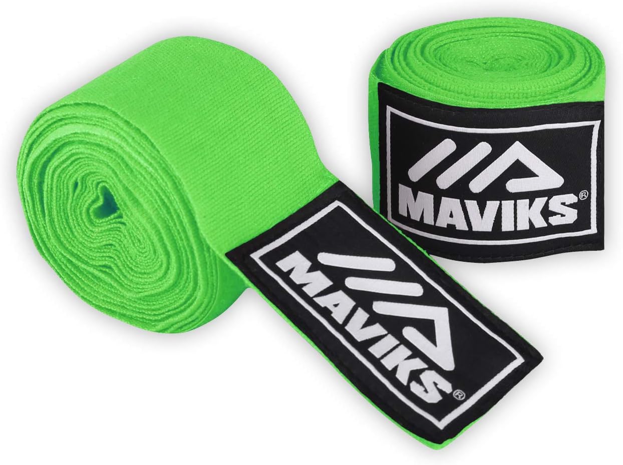 MAVIKS Boxing Hand Wraps 120 and 180 inch Bandages for Martial Arts Kickboxing Muay Thai MMA Training Sparring Men Women Inner Gloves Elastic Hand Wraps with Thumb Loop