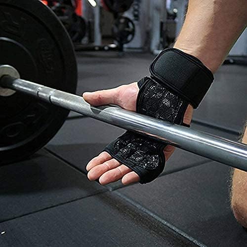 MAVIKS Black Crossfit Gym Fitness Gloves for Men Women UK Weight Lifting Workout Cross Training Hand Grips with Wrist Support for Pull Ups, Powerlifting, Bodybuilding, Calisthenics