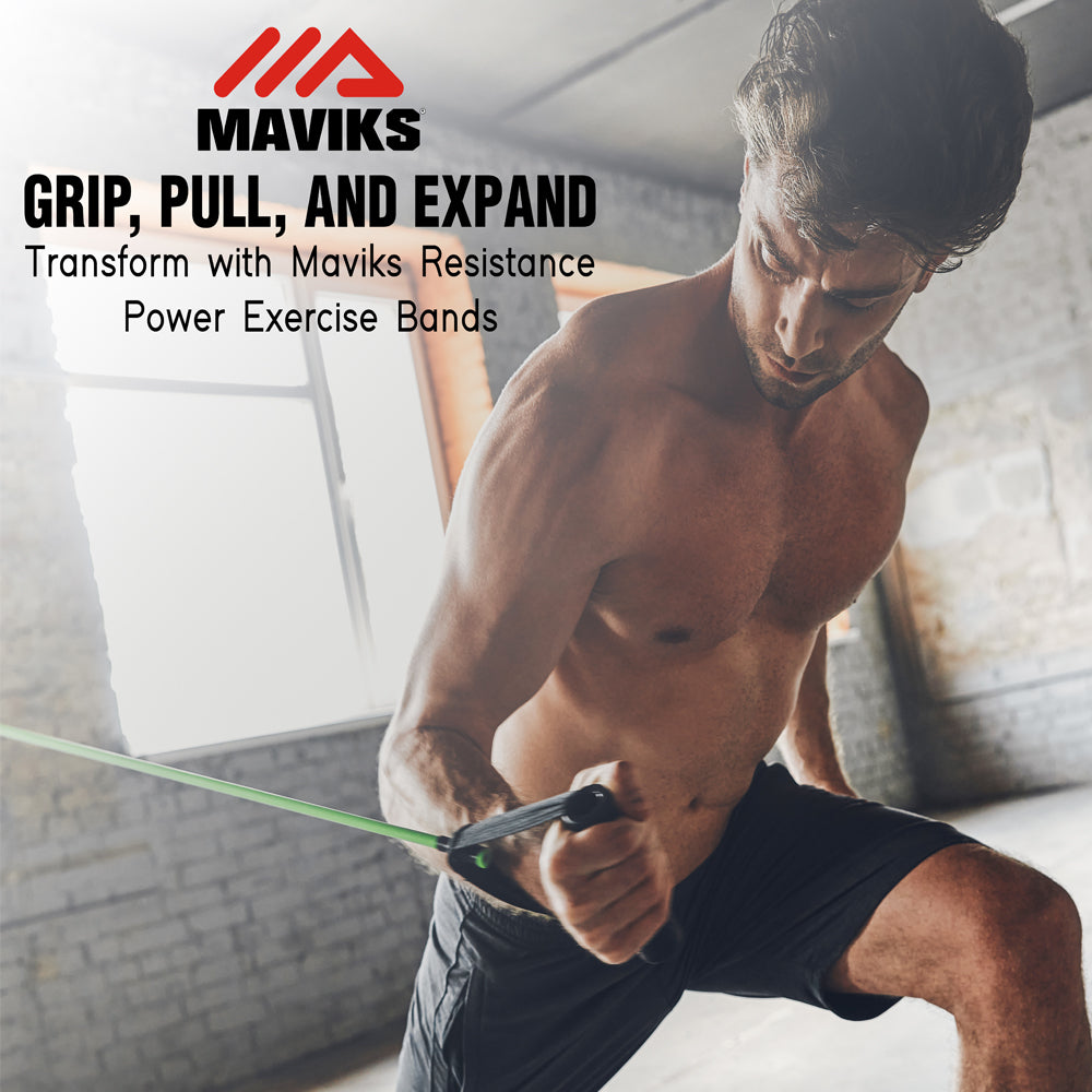 Power Resistance Bands Set of 5 – Heavy-Duty Powerlifting & Strength Training Bands for Men & Women – Workout Bands for Deadlifts, Squats, CrossFit & Full Body Fitness