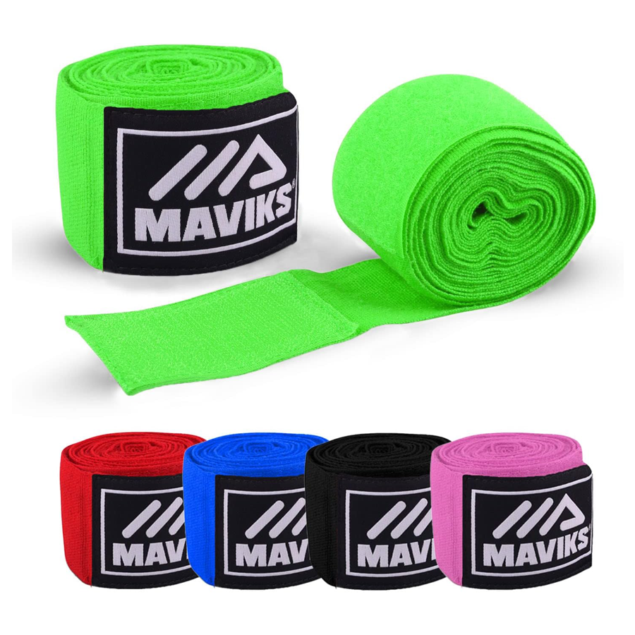 MAVIKS Boxing Hand Wraps 120 and 180 inch Bandages for Martial Arts Kickboxing Muay Thai MMA Training Sparring Men Women Inner Gloves Elastic Hand Wraps with Thumb Loop